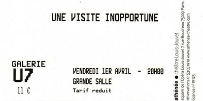Lire la suite à propos de l’article Une visite inopportune dans un théâtre inopportun