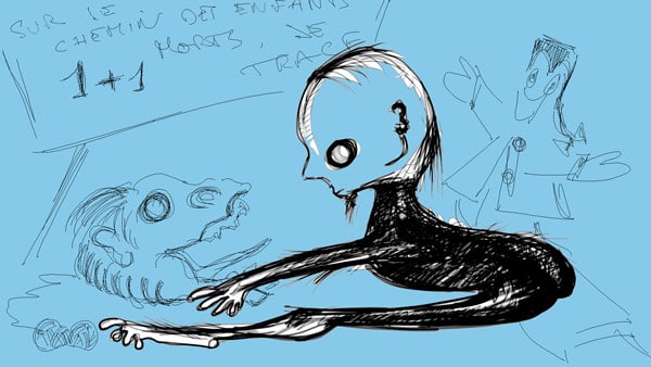 Le chemin des enfants morts | Je trace | Dessin © David Noir